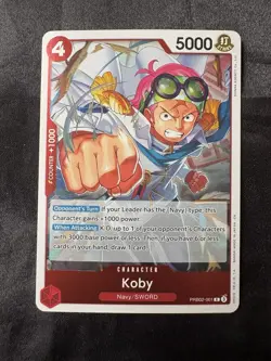 One Piece Koby PRB02-001 Premium Booster Vol. 2 Foil Rare 5000 Power Card - Image 1