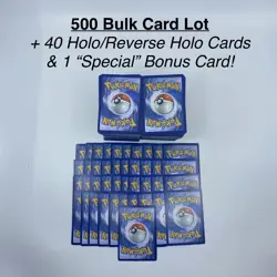 Pokemon TCG 500 Bulk Card Lot Collection C/U + 40 Holos, 1 Special - No Energy - Image 1