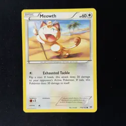 Meowth 114/162 Breakthrough Non-Holo Common Pokemon TCG English - Image 1