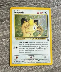 Pokemon - Meowth Black Star Promo - Holo Rare Card #10 - WOTC 1999-2000- LP - Image 2