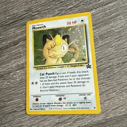 Pokemon - Meowth Black Star Promo - Holo Rare Card #10 - WOTC 1999-2000- LP - Image 3