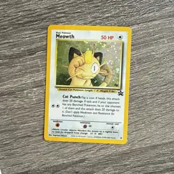 Pokemon - Meowth Black Star Promo - Holo Rare Card #10 - WOTC 1999-2000- LP - Image 5