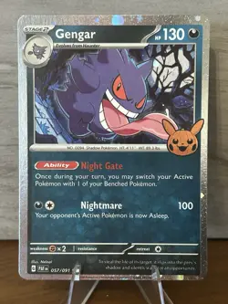 Pokemon Gengar Cosmos Holo 057/091 Trick or Trade 2024 Stage 2 130 HP Card - Image 1