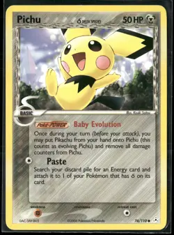 Pokemon - Pichu 76/110 Regular Delta Species Holon Phantoms LP - Image 1