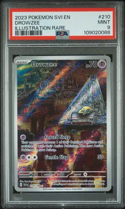 DROWZEE 2023 POKEMON 210/198 Scarlet & Violet N Holo - ILLUSTRATION RARE PSA 9 - Image 1