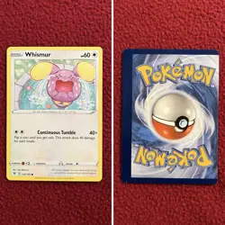 Pokemon Miscut Error Inverted Back Whismur Vivid Voltage 135/185 NM/MT - Image 1