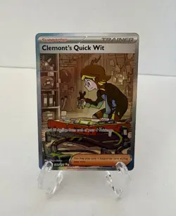 Clemonts Quick Wit 243/191 - Pokemon Surging Sparks Special Illustration Rare NM - Image 1