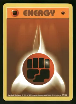 Fighting Energy 097/102 1st Edition Pokemon Base Set (Shadowless) - Image 1
