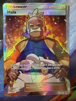 Pokemon Holo SM Guardians Rising #143/145 Hala Full Art Near Mint Condition - Image 1