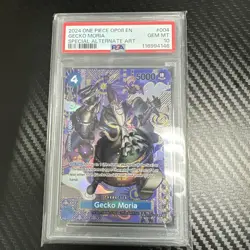 2024 ONE PIECE OP08-TWO LEGENDS SPECIAL ALTERNATE ART #004 GECKO MORIA PSA 10 - Image 1