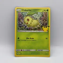 Pokemon Chikorita Holo McDonald's 2021 Promo Card 2/25 Celebration - Image 1