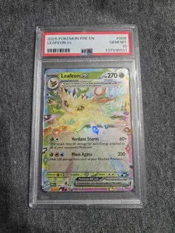 Pokemon Leafeon EX Prismatic Evolutions Card 6/131 PSA 10 - Image 1