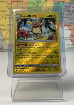 SHIPS SAME DAY Pokemon Card Alolan Raichu 31/111 Reverse Holo Lightning Type - Image 1