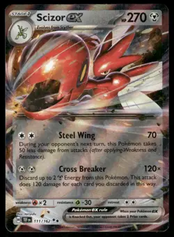 Pokemon Cards Scizor ex 111/162 Temporal Forces Double Rare NM *2 - Image 1