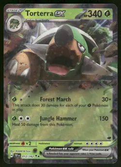Pokemon Cards Torterra ex 012/162 Temporal Forces Double Rare NM *2 - Image 1