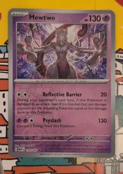 Mewtwo 150/165 Reverse Holo Scarlet Violet 151 English Edition Pokemon Card - Image 1