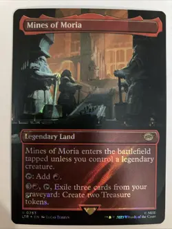 MTG / Mines of Moria / LTR / 0753 / SURGE FOIL (Borderless) / Rare / NM - Image 1