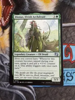 Dionus, Elvish Archdruid (Anime) Foundations Jumpstart Regular NM U 0052 - Image 1