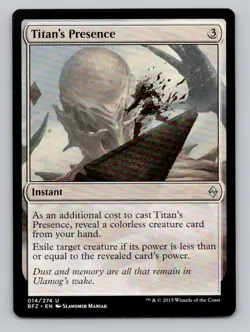 Titan's Presence 14 U Battle for Zendikar Magic The Gathering NM - Image 1