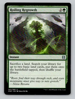 Roiling Regrowth 201 U Zendikar Rising Magic The Gathering NM - Image 1
