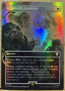 LIMITED EDITION Lord of the Rings MtG Galadriel's Dismissal NM BORDERLESS FOIL! - Image 1