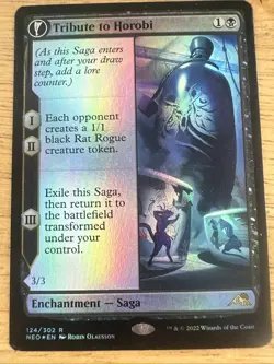 MTG FOIL Tribute to Horobi Echo of Deaths Wail Kamigawa Neon Dynasty - Image 1