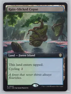 Rain-Slicked Copse (Extended Art) R Commander: Lorwyn Eclipsed 43 NM - Image 1