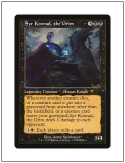 1x Syr Konrad, the Grim, Retro Frame, WPN Promo, Magic MTG NM - Image 1