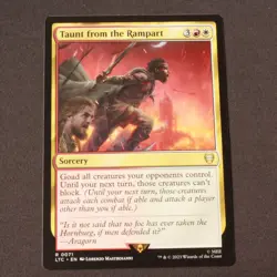 Taunt from the Rampart 71 MTG Commander: The Lord of the Rings Rare NM - Image 1