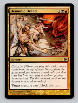 Demonic Dread 38 C Alara Reborn Magic The Gathering NM - Image 1