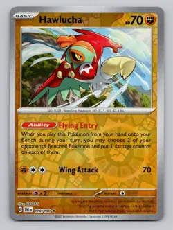 Reverse Holo Hawlucha #118/198 Rare SV01: Scarlet & Violet Base Set Pokemon - Image 1