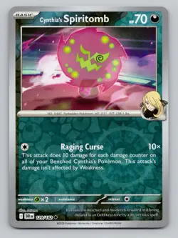 Reverse Holo Cynthia's Spiritomb 129/182 Uncommon SV10: Destined Rivals Pokemon - Image 1