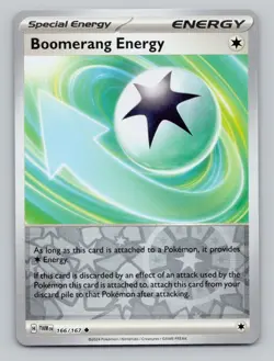 Reverse Holo Boomerang Energy 166/167 Uncommon SV06: Twilight Masquerade Pokemon - Image 1