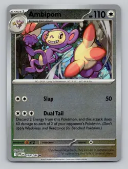 Reverse Holo Ambipom - 079/094 Rare ME02: Phantasmal Flames Pokemon - Image 1