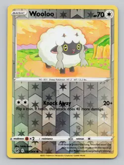 Reverse Holo Wooloo (222) 222/264 Common SWSH08: Fusion Strike Pokemon - Image 1