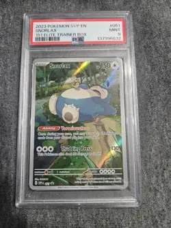 Pokemon TCG Snorlax 51/ SV Black Star Promos PSA 9 Near Mint - Image 1