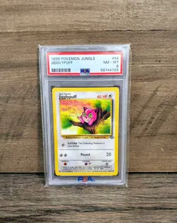 1999 POKEMON JUNGLE #54 JIGGLYPUFF PSA 8 - Image 1