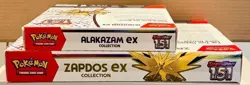 NEW Pokemon TCG Scarlet & Violet 151 Zapdos EX & Alakazam EX Collection Box Lot - Image 4