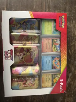 Pokemon Scarlet & Violet 151 5 Tin Box TCG costco - Image 1