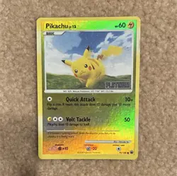 Pokemon Pikachu Platinum 70/100 2008 Basic HP60 Common Holo Quick Volt Tackle - Image 1
