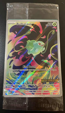 Bulbasaur 133/132 Mega Evolution Stamped Promo (SEALED) Pokemon TCG - Image 1