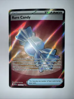 Rare Candy 175/132 Me01: Mega Evolution Holo Full Art Trainer Pokemon Card - Image 1