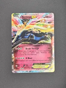 Pokemon TCG Xerneas EX 97/146 Rare XY Base Set Holo Foil Fairy Card Mid - Image 1