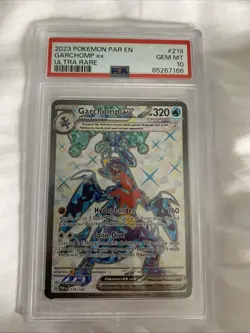 Pokemon TCG Garchomp EX Holo Ultra Rare Card 219/182 Paradox Rift Gem MT PSA 10 - Image 1