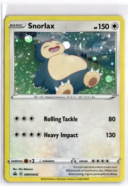 Pokemon TCG Snorlax (Cosmos Holo) SWSH032 SWSH: Sword & Shield Black Star Promo - Image 1