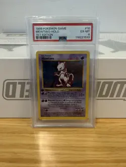 1999 POKEMON BASE SET 1ST EDITION #10 MEWTWO-HOLO PSA 6 - Image 1