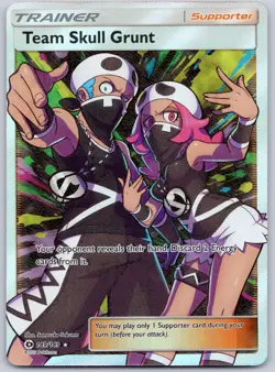 Team Skull Grunt (Full Art) 149/149 (NM) - SM Base Set Ultra Rare Pokemon TCG - Image 1