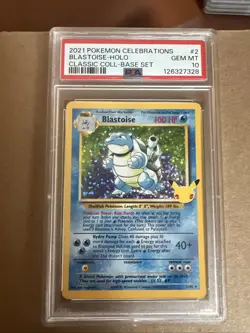 2021 Pokemon Celebrations Classic Collection Base Set Holo Blastoise #2 PSA 10 - Image 1
