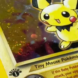 Swirl MP+ 1st Edition Pichu Holo Neo Genesis 012/111 Pokemon TCG Vintage WotC - Image 3