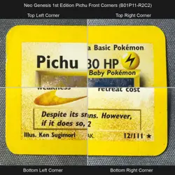 Swirl MP+ 1st Edition Pichu Holo Neo Genesis 012/111 Pokemon TCG Vintage WotC - Image 4